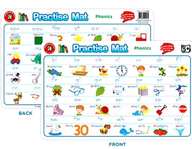 Phonics Program Sound Mat PHONICS LEARNING MAT Kids Can Practise 56 Phonic Sounds Front and Back ...