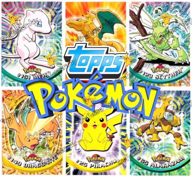 Pokémon Tarjetas 1999 Topps Animados TV Series 1+2+3 Holográficos Booster Pack
