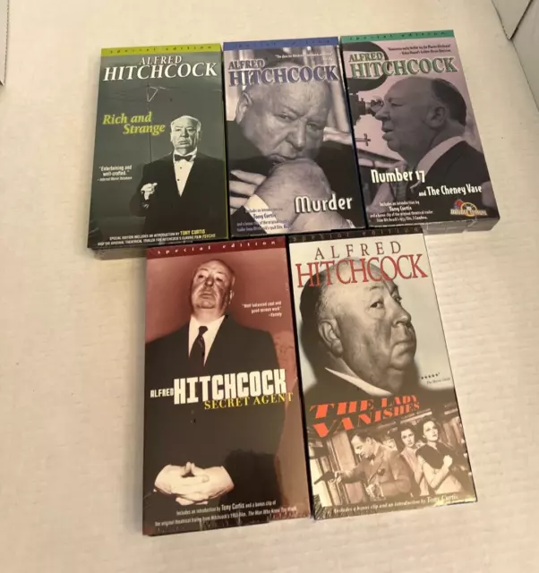 LOT OF 5 VHS Alfred Hitchcock Special Edition Movies TV Mystery Horror ...