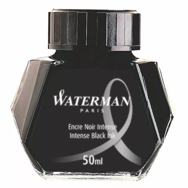 Waterman Bottled Ink for Fountain Pens in Intense Black - 50mL - 51060W1