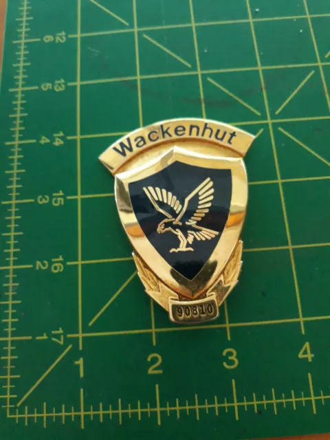 Wackenhut Security Guard Badge obsolete..Blackington