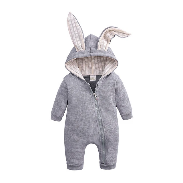 Newborn Baby Hooded Romper Jumpsuit Bodysuit Clothes Outfits Boy Girl Kids Bear