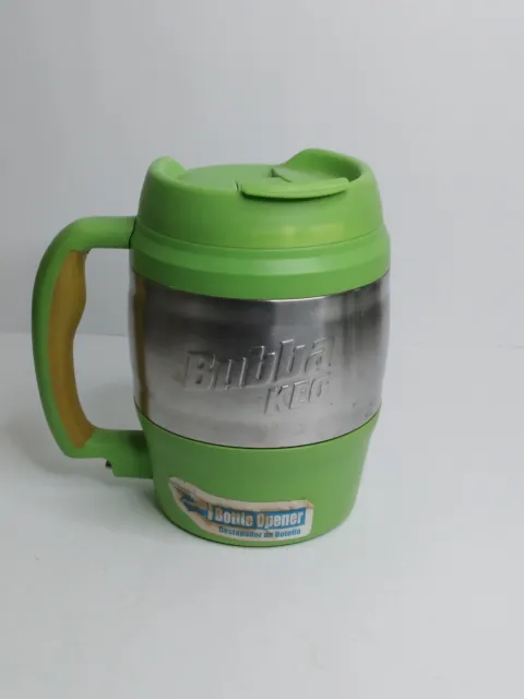 BUBBA KEG 52oz Insulated Travel Mug Green & Stainless With Handle Flip Top