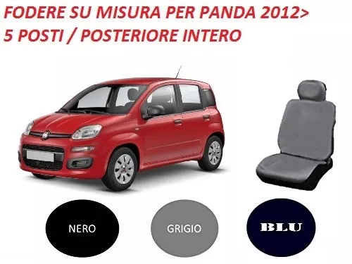 Set Fodere Coprisedili Su Misura Per Fiat Panda 2012> Colore Blu 5 Posti