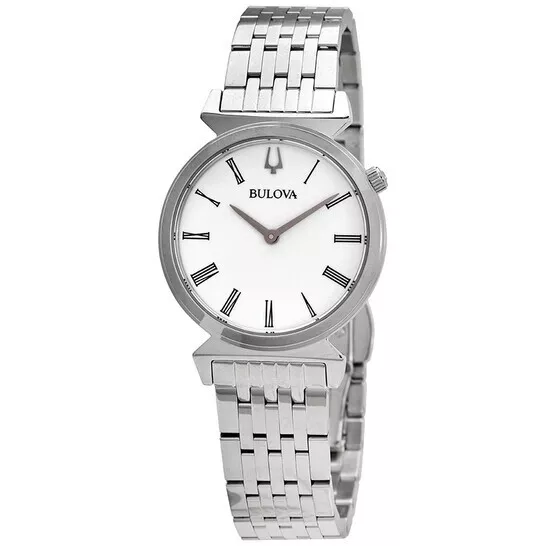 Bulova 96L275 Regatta White Dial Silver Stainless Steel Womens Watch