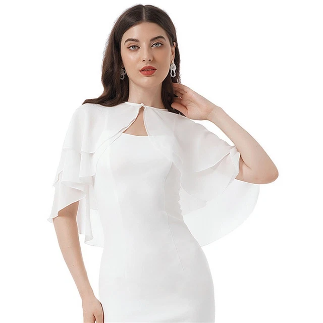 Giacca Donna Elegante Avvolgi Avvolgimenti Shrug Mantelli Estivi Lunghi Sciallo Morbido Chiffon