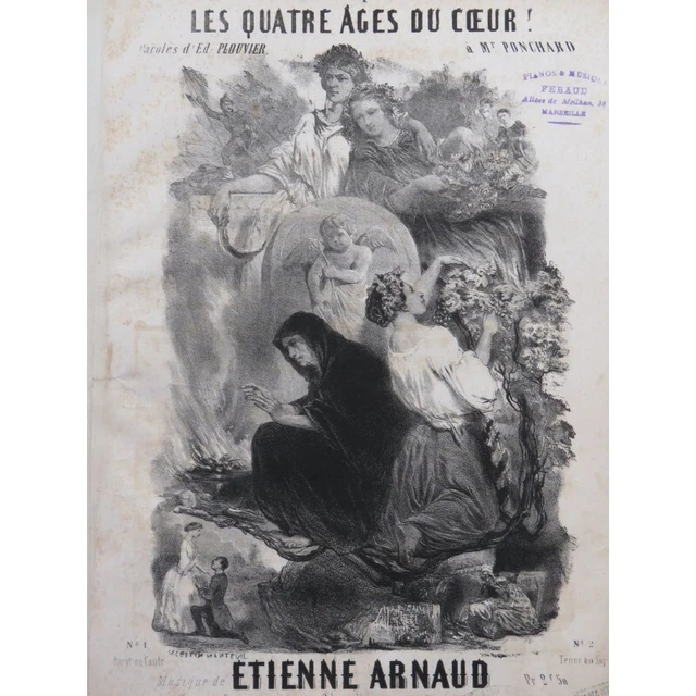 ARNAUD Étienne Les quatre ages du coeur Nanteuil Chant Piano ca1850
