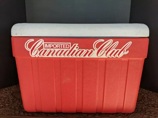 Canadian club whiskey red plastic Vintage Cooler Advertising Alcohol 1990's ?