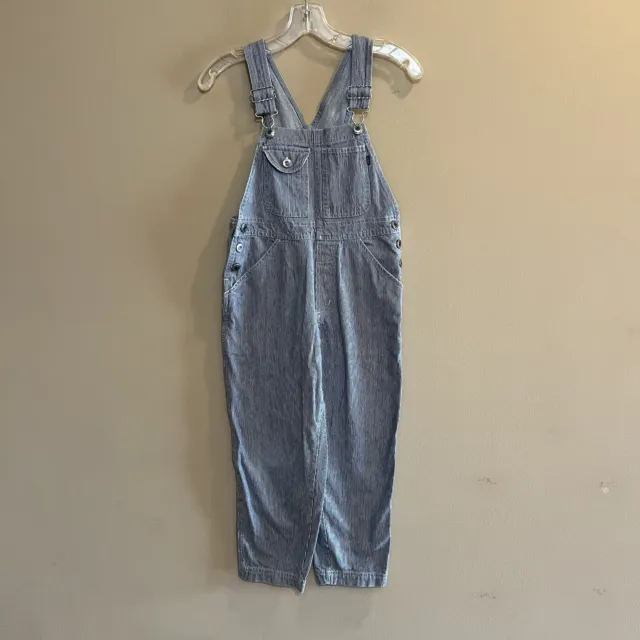 CANYON RIVER BLUES Overalls Vintage Pinstripe Railroad Denim Youth Small 7/8
