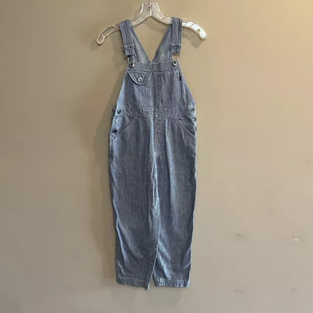 CANYON RIVER BLUES Overalls Vintage Pinstripe Railroad Denim Youth Small 7/8