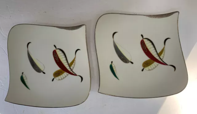 Vintage pair (2) of UCAGCO China Square 7" plates UCA36 made in Japan