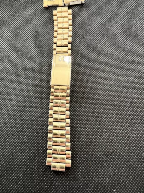 Omega 20 micron gold plated and steel bracelet 1069 with 524 ends
