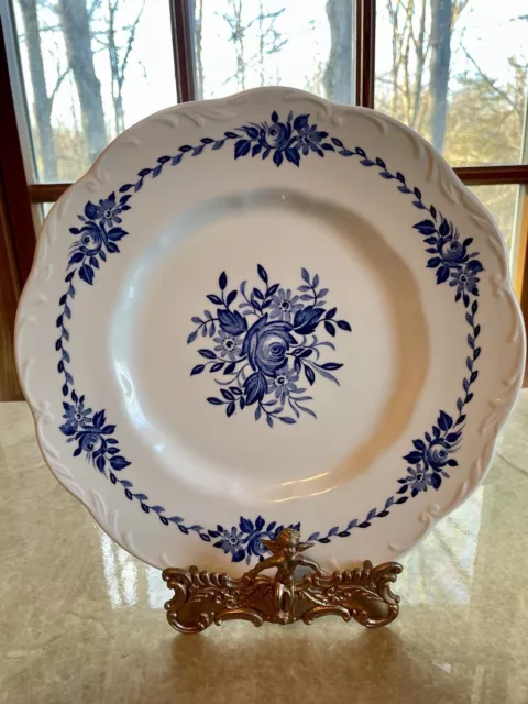 Vintage Dresden Blue English Ironstone By J&G Meakin 10" Dinner Plate Set of 3