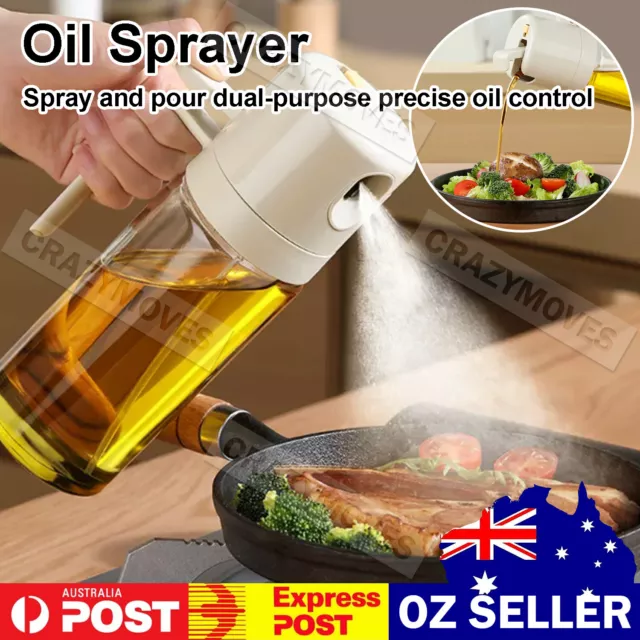 2IN1 Oil Sprayer Dispenser Cooking Baking BBQ Spray Bottle Kitchen Tool VIC