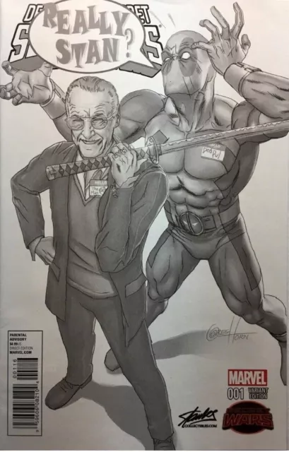 Deadpools Secret Wars 1 Rare Stan Lee Greg Horn Sketch Variant Deadpool Nm