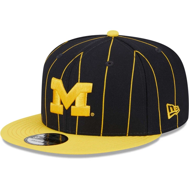 Men's New Era Navy/Maize Michigan Wolverines Vintage 9FIFTY Snapback Hat
