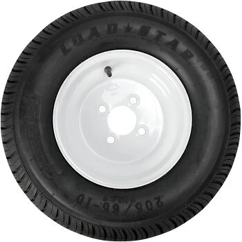 Kenda Trailer Tire/Wheel Assembly 6Ply Rated/Load Range C 205/6510 4 Hole 3H370