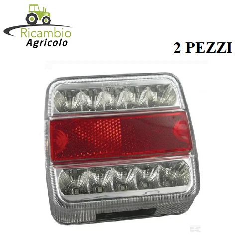 Kit 2 Fari Posteriori LED Per Rimorchio E Carrello – 12-80V, Stop E Luce Targa