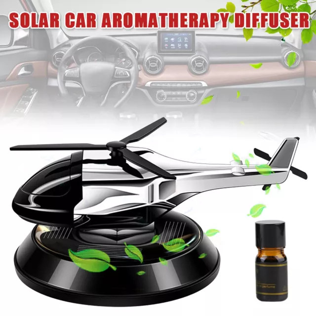 Solar Power Helikopter Auto Lufterfrischer Solar Auto Lufterfrischer -  Solar Aromatherapie Diffusor rotierender Lufterfrischer Kreativer  Auto-Parfü