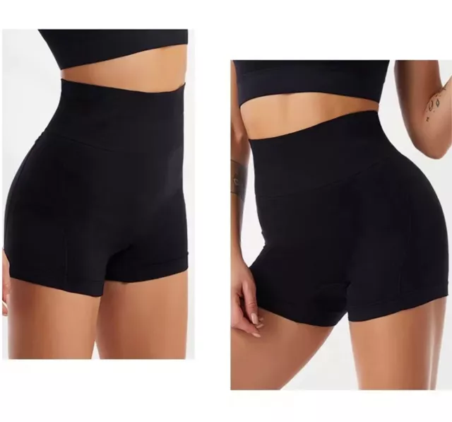 Pantaloncini Fitness abbigliamento donna palestra da corsa vita alta Push Up