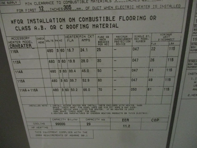 Carrier Rooftop Unit 50TC-D09A2A6A0A0A0 8.5-Ton 3Ph 460V MFD: 2012 Used 6