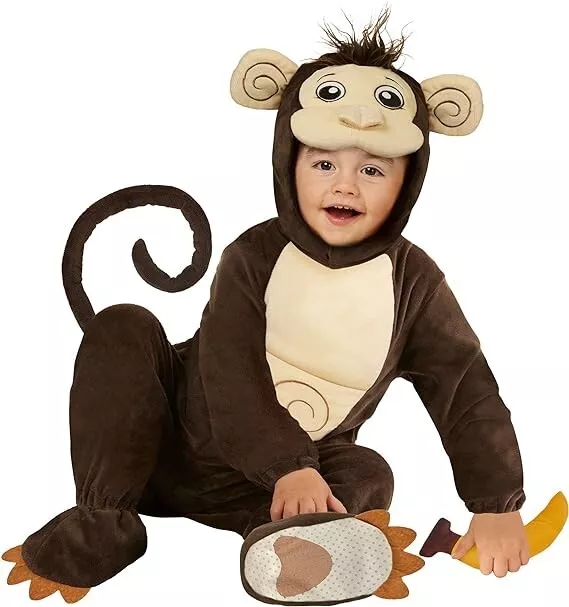 Baby Toddler Monkey Costume Kids Boys Girls Cute Animal Fancy Dress 0 - 6 yrs