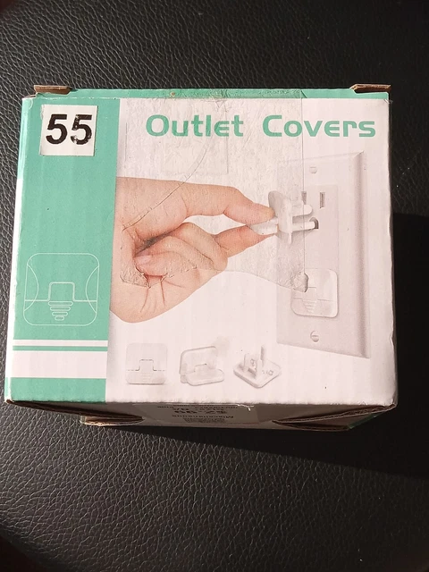 Outlet Covers with Hidden Pull Handle Baby Proofing Plug Covers 55 Pack 3-Prong