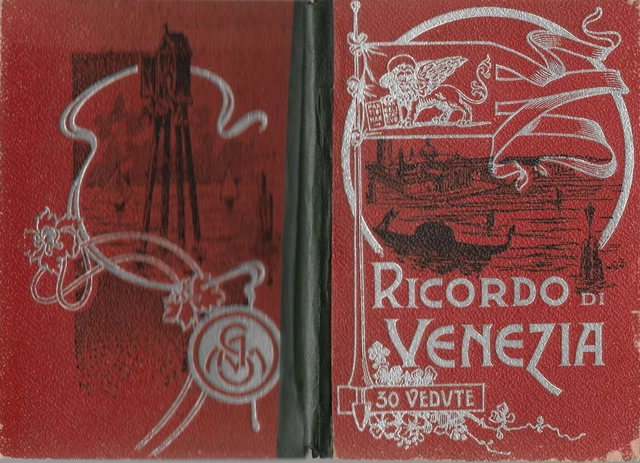 VINTAGE c1920s FOLD OUT PHOTOGRAPH BOOK VENEZIA VENICE ITALY