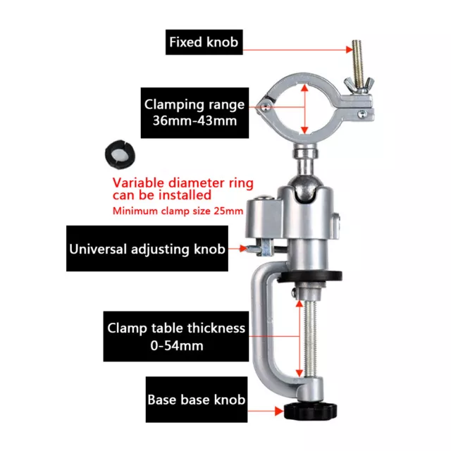 360° Tabletop Swivel Table Vice Multi Angle Portable Universal Bench Vise Clamp