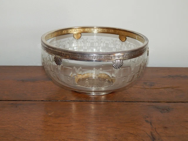Lot De 12 Tasses à Punch En Cristal Taillé Libbey Harvard - Vers 1900 - Occasion Bon État