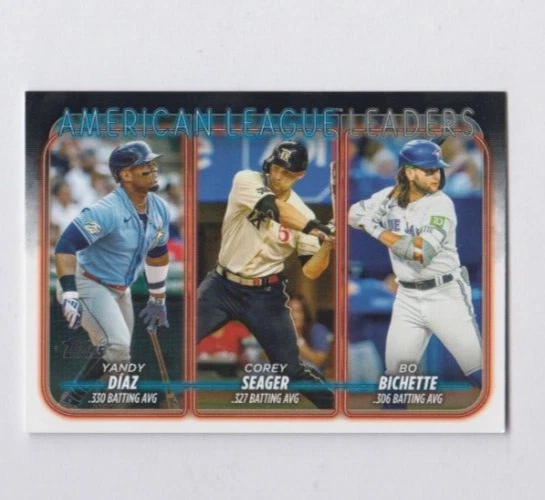 (12) COREY SEAGER / Bichette + 2024 TOPPS SERIES 1 BATTING AVG LEADERS