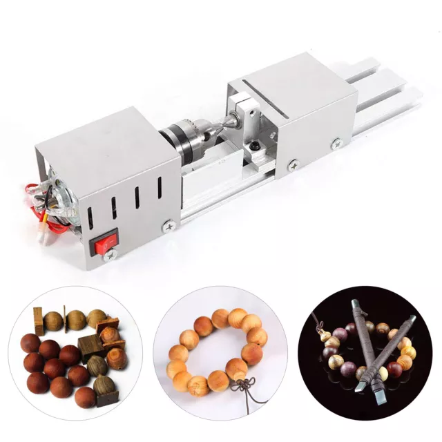 Mini Lathe Beads Polisher Machine Woodworking Wood DIY Polishing Tool 100W 12"