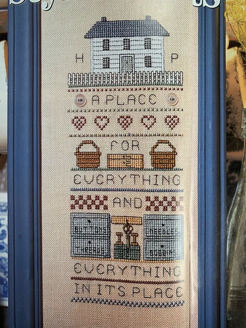 Shaker Style Sampler Vintage Style Cross stitch Design chart