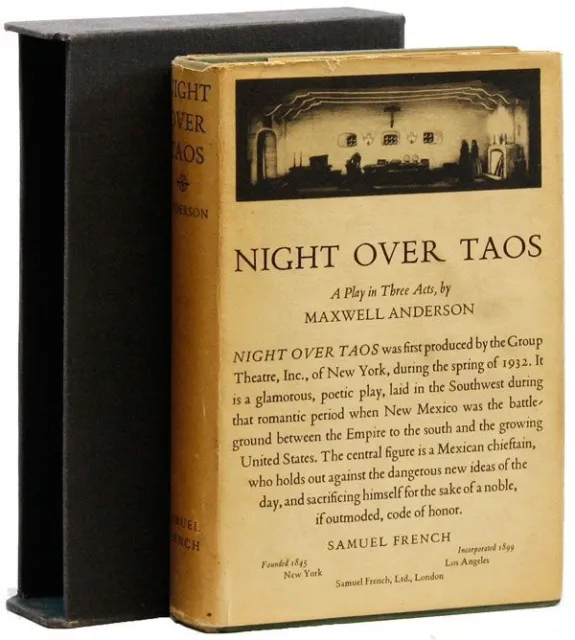 Maxwell Anderson NIGHT OVER TAOS Play in 3 Acts. 1st ed/DJ, 1932k; Group Theatre