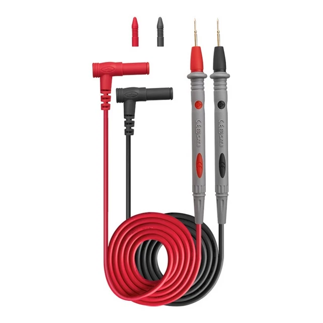 Cavi Di Prova Per Multimetro 1000V/20A 107cm – Puntali Con Protezione Nero/Rosso - 3