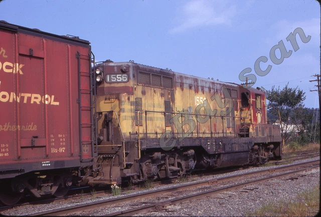 Boston & Maine 1556 on train W-2, Clinton, Mass., August 1970 - Kodachrome slide