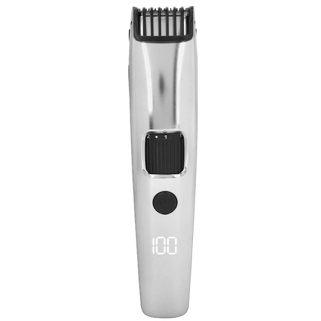 (Silver)Rechargeable Electric Hair Clipper Salon Household Hair Trimmer Cut SLS