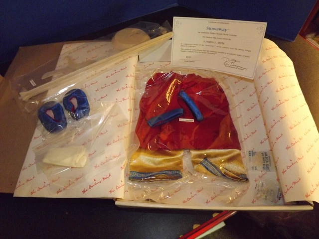 Vintage Danbury Mint Shirley Temple Doll Outfit "Stowaway" MIB Stand/COA