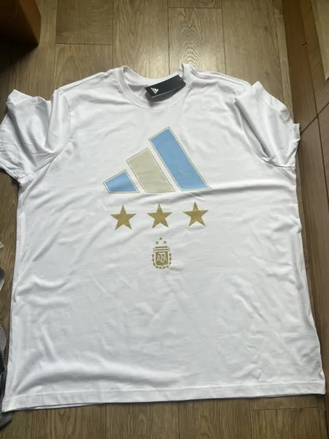 Argentina World Cup Winners T-Shirt  - Adidas - BNWT - Size Extra Large Men