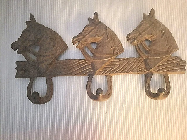 Cast Iron "HORSE HEAD Coat Rack, Key Hook, Hat Rack