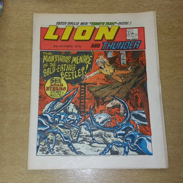 LION AND THUNDER 6Th October 1973 Ipc British Weekly Uk Comic £7.99 ...