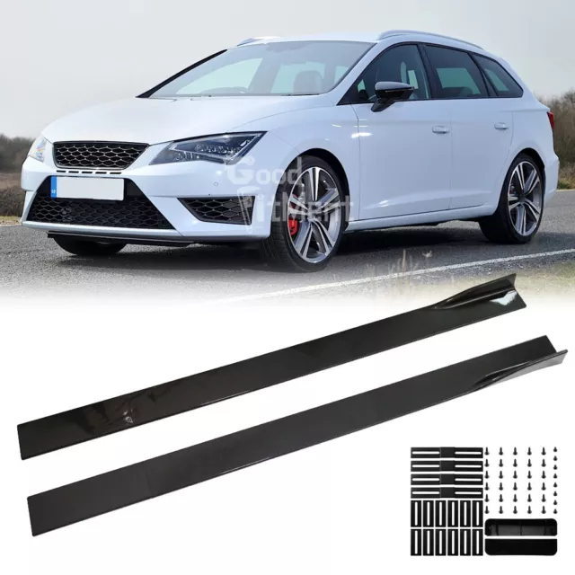 Für Seat Leon 5F Seitenschweller Sideskirt Schweller Splitter Kohlefaser Schwarz