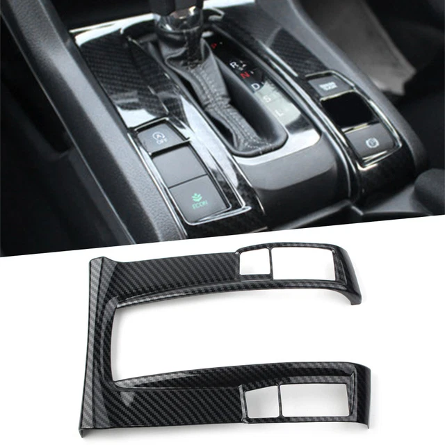 Carbon Fiber RHD Console Gear Shift Panel Trim Cover Fits  Honda Civic 2016-2020