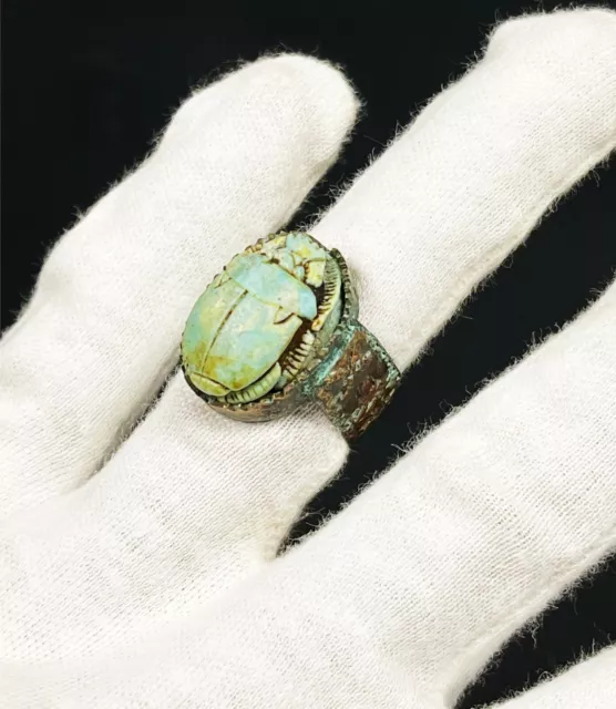 Rare Ancient Egyptian Scarab Ring with the beautiful Details 3