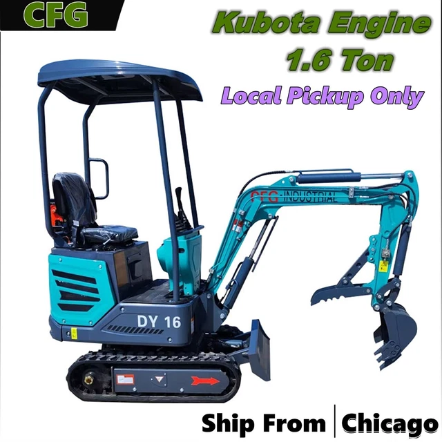 Local Pickup Only 2023 1.6 Ton Mini Excavator with Kubota Engine NEW ARRIVAL