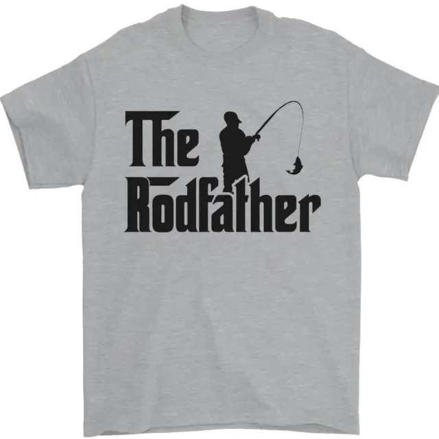 The Rodfather Funny Fishing Rod Father Mens T-Shirt 100% Cotton