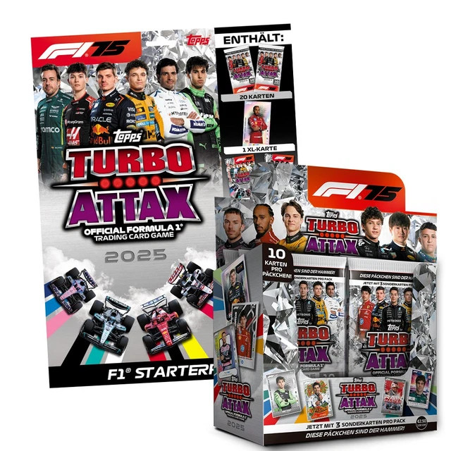 Lot 24 Boosters + 1 Starter Turbo Attax F1 2022 - Avec 40 Pochettes De Rangement Exclusives