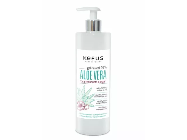 Gel Aloe Vera 99% Con Rosa Mosqueta Y Argán Natural 500 Ml. Kefus