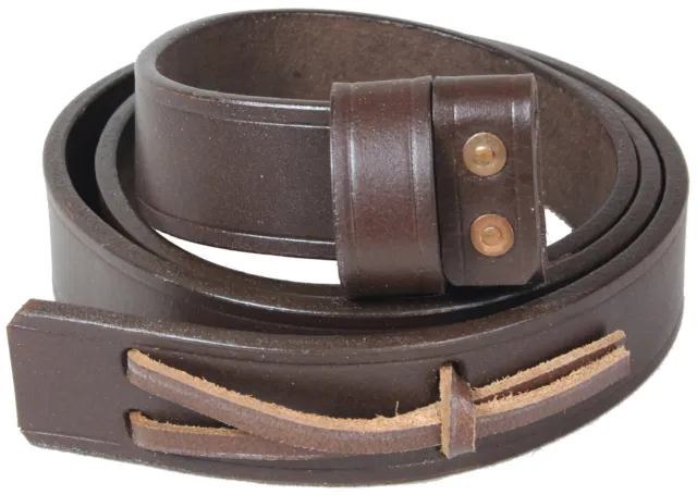 WW2 British Army Lee Enfield Leather Sling - Quality Repro Brown Rifle Strap WW1