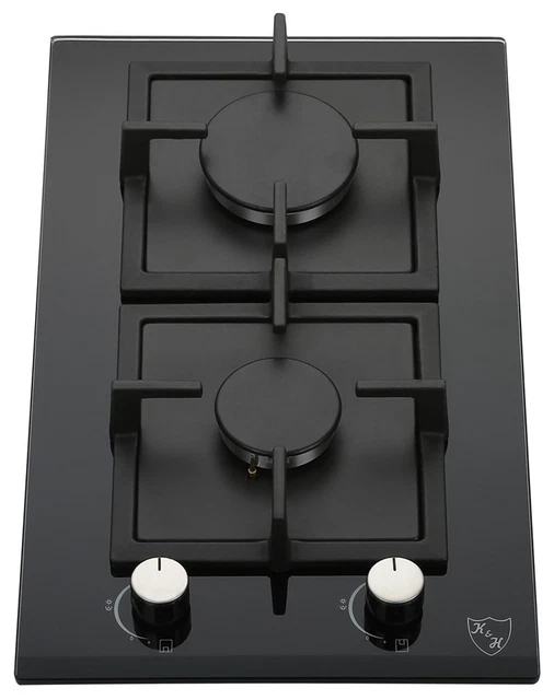 K&H® Domino Glas Gaskochfeld Erdgas 2Z-KHG